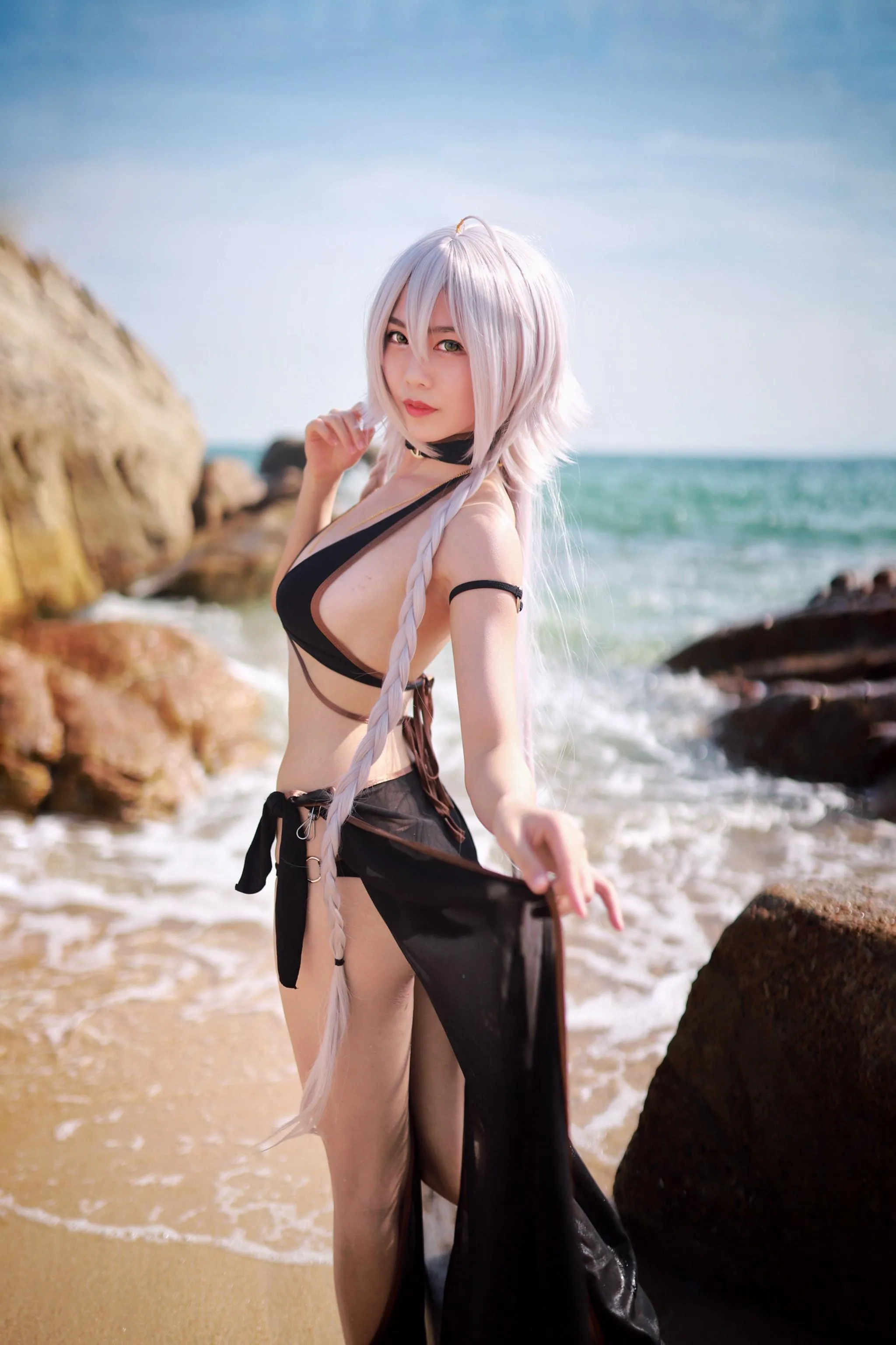 抖娘-利世 – NO.41 黑贞德泳装 [40P]插图5